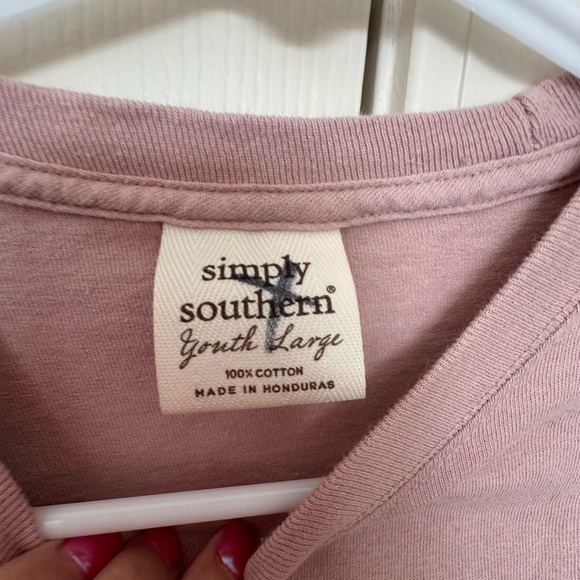 Simply Southern Youth Large Blush Shirt - Picture 3 of 3